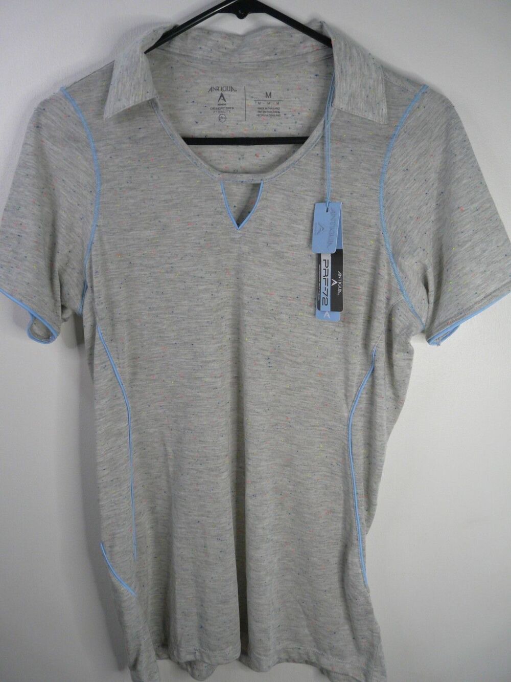 Antigua Womens M Desert Dry Xtra Lite Short Sleeve Golf Polo Shirt NWT